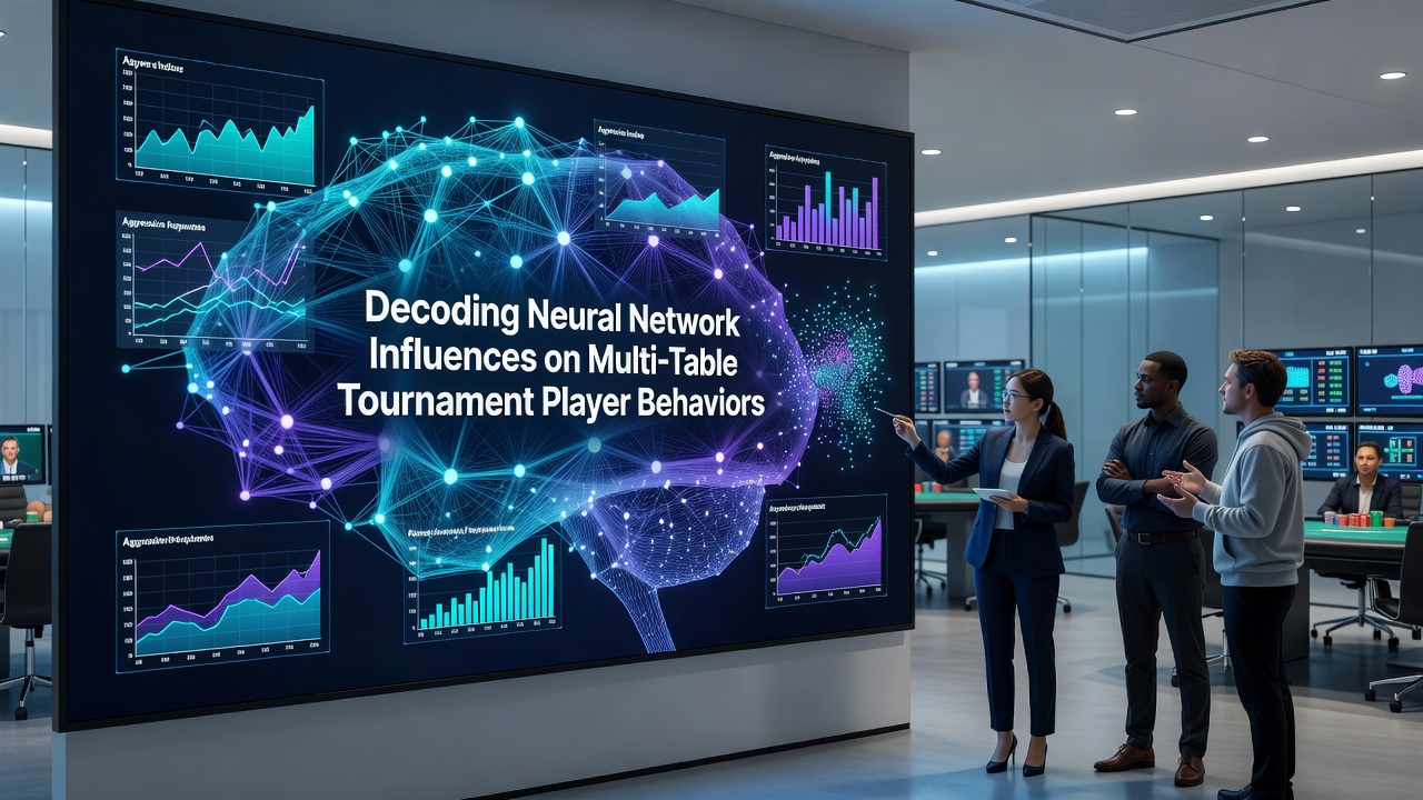 Grafieken die neurale netwerk outputs tonen voor multi-table toernooi speler gedrag